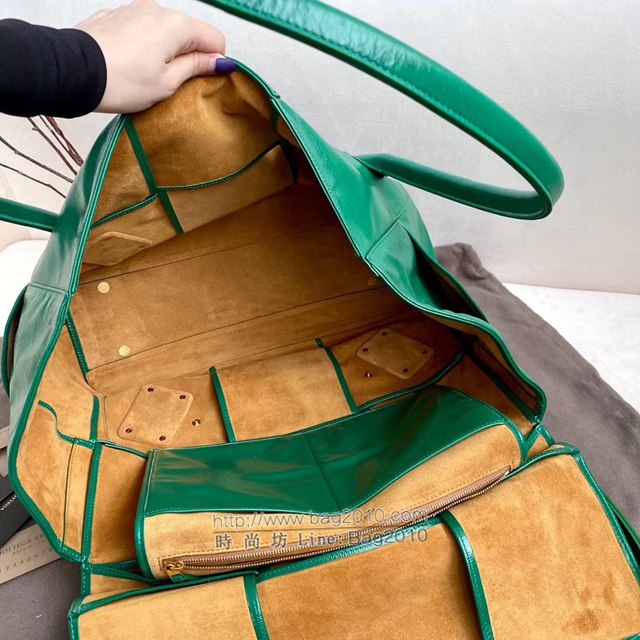 Bottega veneta高端女包 96009 寶緹嘉新款Arco48油蠟皮包 BV經典款小牛皮質中號手提包  gxz1224